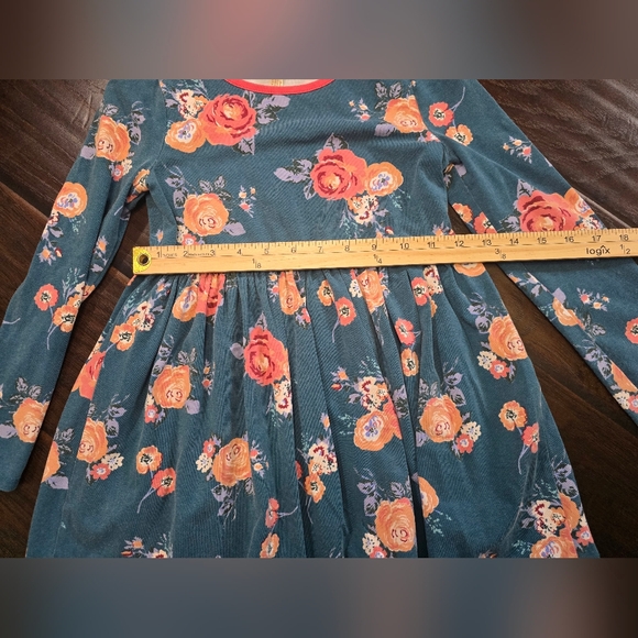 Matilda Jane Girls Blue Long Sleeve Floral Dress Size 8 - Picture 4 of 9